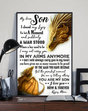 Load image into Gallery viewer, Dragon   Gift For Son Always Carry You In My Heart Custom Design Vertical Poster
