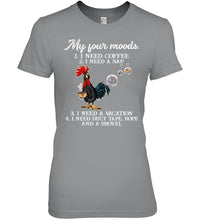 Load image into Gallery viewer, I Need Coffee A Nap A Vacation Duct Tape Hope And A Showel Ladies Tee
