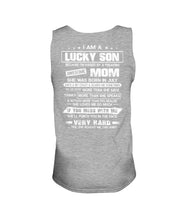 Load image into Gallery viewer, Gift For Son Who Raised By A Freaking Awesome July Mom She's A Bit Crazy Unisex Tank Top
