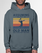 Load image into Gallery viewer, Assuming I'm Just An Old Man Who Loves Volleyball Trending For Sport Lovers Hoodie
