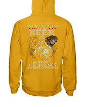 Load image into Gallery viewer, 8th Day God Created Beer To Prevent The Us Marine Hoodie
