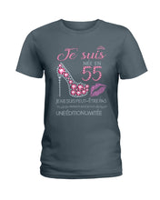 Load image into Gallery viewer, Je Suis Nee En 55 Je Ne Suis Peut-Être Pas Birthday Gift For Grandma Ladies Tee
