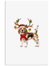 Load image into Gallery viewer, Beagle Gorgeous Reindeer Xmas Lights Gift For Dog Lovers Vertical Poster

