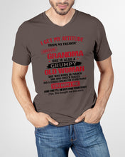 Load image into Gallery viewer, I Get My Attitude From My Freakin' Awesome Grandma Who Was Born In March Guys V-Neck
