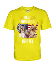 Load image into Gallery viewer, Keep America Great Yorkshire Terrier Gift For Dog Lovers Guys V-Neck

