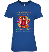 Load image into Gallery viewer, I Am Just An Old Lady Was Your First Mistake Hippie Ladies Tee
