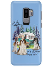 Load image into Gallery viewer, Cavalier King It's Who You Travel With Gift For Dog Lovers Phone case
