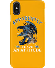 Load image into Gallery viewer, Apparently I Have An Attitude Blue Dragon Phone case
