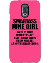 Load image into Gallery viewer, Birthday Gift For Smartass June GirlHeart On Her Sleeve Phone case
