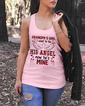 Load image into Gallery viewer, Grandpa's Girl I Used To Be His Angel Gift For Men Ladies Flowy Tank
