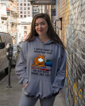 Load image into Gallery viewer, Cute Phone Case Gift For Books And Cats Lovers A Woman Cannot Be Quarantined Alone Hoodie
