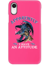 Load image into Gallery viewer, Apparently I Have An Attitude Blue Dragon Phone case
