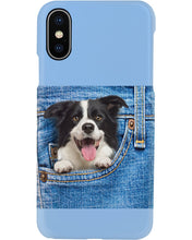 Load image into Gallery viewer, Border Collie In Denim Pocket Gift For Dog Lovers Phone case

