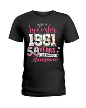 Load image into Gallery viewer, Made In September  1961 58    Years Of Being Awesome Trending Ladies Tee
