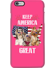 Load image into Gallery viewer, Keep America Great Yorkshire Terrier Gift For Dog Lovers Phone case

