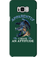 Load image into Gallery viewer, Apparently I Have An Attitude Blue Dragon Phone case
