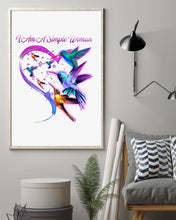 Load image into Gallery viewer, Hummingbirds Heart Shaped I Am A Simple Woman Gift For Mom Vertical Poster
