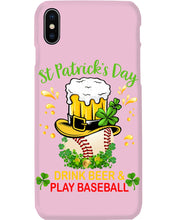 Load image into Gallery viewer, Baseball Drink Beer Day St Patrick's Day Gift For Baseball Lovers Phone case
