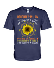 Load image into Gallery viewer, Daughter-in-law A Soul Of A Witch Fire Of A Lioness Guys V-Neck
