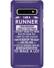 Load image into Gallery viewer, I Am A Runner I Run Because I Really Like Food Custom Design Phone case
