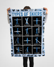 Load image into Gallery viewer, Amazing Birthday Gift Types Of Skiers Fleece Blanket Fleece Blanket
