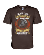 Load image into Gallery viewer, Mamasaurus Rex  Is My Favorite Special Custom Design Guys V-Neck
