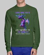 Load image into Gallery viewer, Everything Hurt And You Want Me To Smile Trending Unisex Long Sleeve
