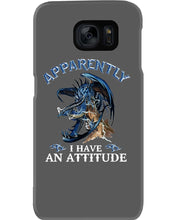 Load image into Gallery viewer, Apparently I Have An Attitude Blue Dragon Phone case
