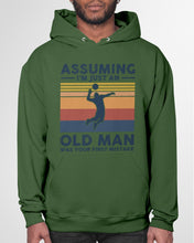 Load image into Gallery viewer, Assuming I'm Just An Old Man Who Loves Volleyball Trending For Sport Lovers Hoodie
