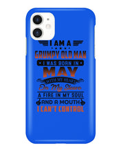 Load image into Gallery viewer, I'm A Grumpy Old Man I Was Born In May With My Heart Phone case
