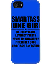 Load image into Gallery viewer, Birthday Gift For Smartass June GirlHeart On Her Sleeve Phone case
