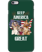 Load image into Gallery viewer, Keep America Great Yorkshire Terrier Gift For Dog Lovers Phone case
