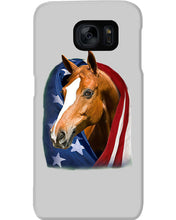 Load image into Gallery viewer, Horse Covered Into USA Flag Meaningful Gift For Men Phone case
