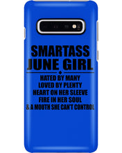 Load image into Gallery viewer, Birthday Gift For Smartass June GirlHeart On Her Sleeve Phone case
