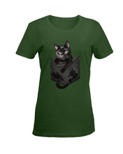 Load image into Gallery viewer, Cat In Your Front Pocket Perfect Gift For Friends Who Loves Cat Ladies Tee

