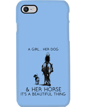 Load image into Gallery viewer, A Girl Her Dog Her Horse It's A Beautiful Thing Phone case
