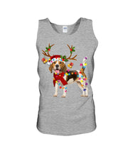 Load image into Gallery viewer, Beagle Gorgeous Reindeer Xmas Lights Gift For Dog Lovers Unisex Tank Top
