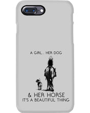 Load image into Gallery viewer, A Girl Her Dog Her Horse It's A Beautiful Thing Phone case
