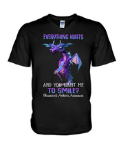 Load image into Gallery viewer, Everything Hurt And You Want Me To Smile Trending Guys V-Neck
