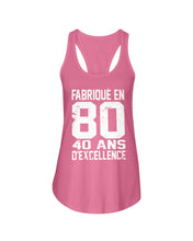 Load image into Gallery viewer, Fabrique En 80 40 Ans D'Excellence Custom Design Gift For Friends Ladies Flowy Tank
