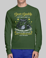 Load image into Gallery viewer, Gift From Bump To Daddy You're My Hero Already Happy Father's Day Unisex Long Sleeve
