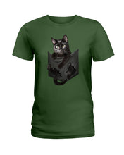 Load image into Gallery viewer, Cat In Your Front Pocket Perfect Gift For Friends Who Loves Cat Ladies Tee
