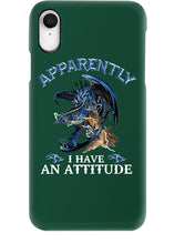 Load image into Gallery viewer, Apparently I Have An Attitude Blue Dragon Phone case
