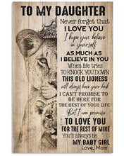 Load image into Gallery viewer, Never Forget That I Love You Gift From Mom To Daughter Vertical Poster
