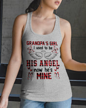 Load image into Gallery viewer, Grandpa's Girl I Used To Be His Angel Gift For Men Ladies Flowy Tank

