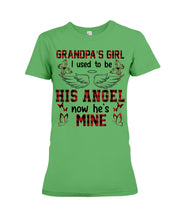 Load image into Gallery viewer, Grandpa's Girl I Used To Be His Angel Gift For Men Ladies Tee
