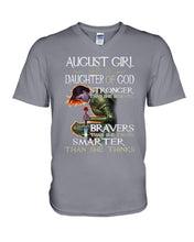 Load image into Gallery viewer, August Girl Daughter Of God Meaningful Gift For Women Guys V-Neck
