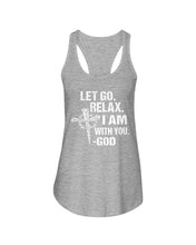 Load image into Gallery viewer, Let You Relax I Am With You Gray Background Ladies Flowy Tank
