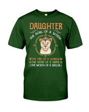 Load image into Gallery viewer, Daughter The Soul Of Witch The Fire Of Lioness Guys Tee
