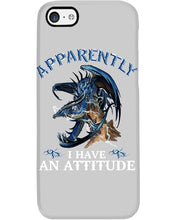 Load image into Gallery viewer, Apparently I Have An Attitude Blue Dragon Phone case
